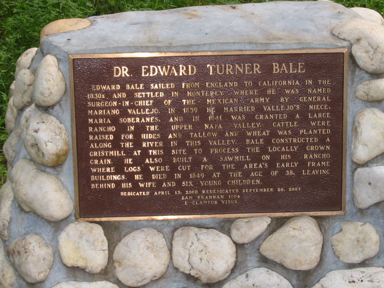 Plaque at Bale Mill